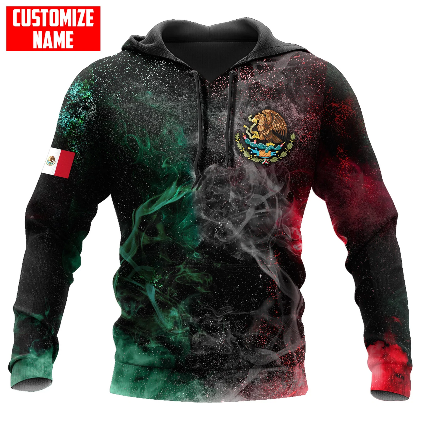 Personalized Mexico Aztec Blue Humingbird Unisex Hoodie, 3D Aztec Mexican Hoodie, Aztec Gift SO0443