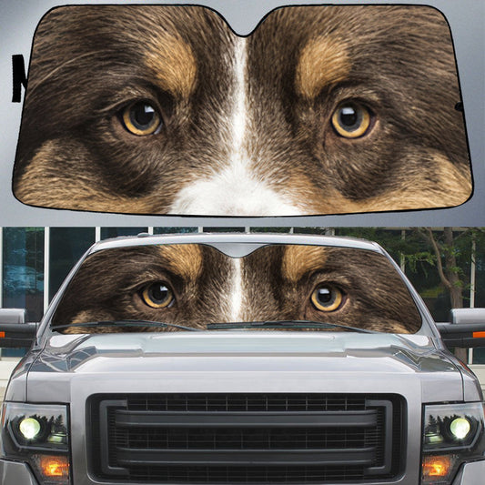 Australian Shepherd's Eyes Beautiful Dog Eyes Best Car Sun Shade Cover Auto Windshield SO0383