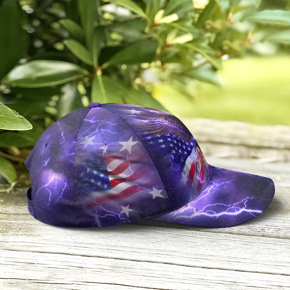 American Flag Bald Eagle Burst Blue Baseball Cap Tendpins Patriotic Classic Cap Men Women CO0164