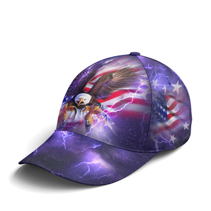 American Flag Bald Eagle Burst Blue Baseball Cap Tendpins Patriotic Classic Cap Men Women CO0164