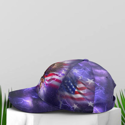 American Flag Bald Eagle Burst Blue Baseball Cap Tendpins Patriotic Classic Cap Men Women CO0164