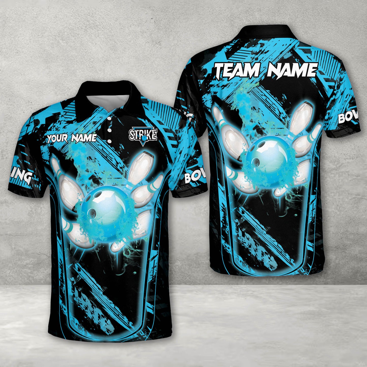 Custom Flame Bowling Jersey For Team BO0035