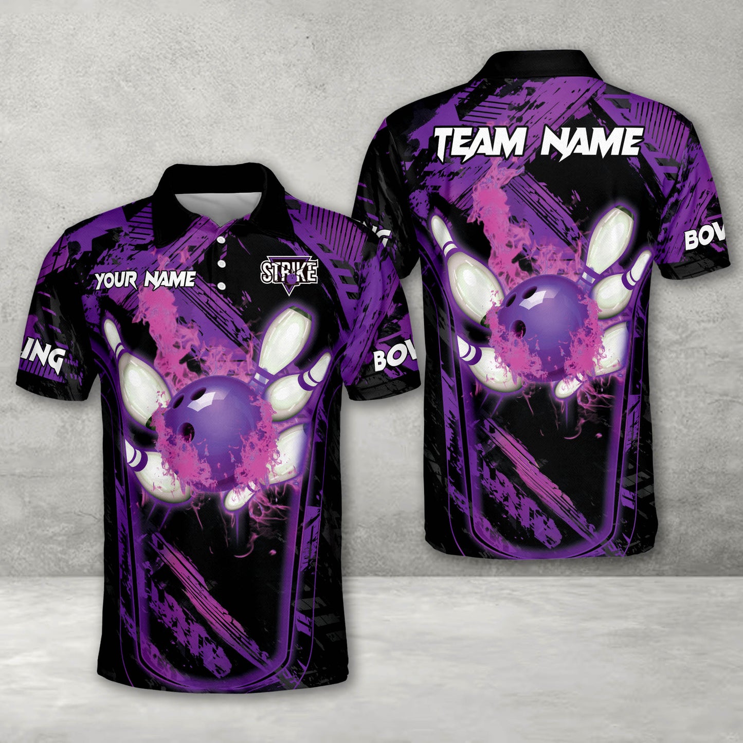 Custom Flame Bowling Jersey For Team BO0035