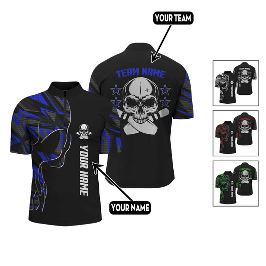 Custom Skull Bowling Jersey For Team BO0043