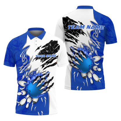 Custom Flame Bowling Polo Team Shirts BO0094