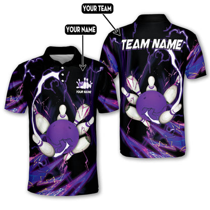 Custom Flame Bowling Polo Team Shirts BO0096