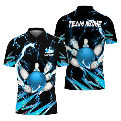 Custom Flame Bowling Polo Team Shirts BO0096