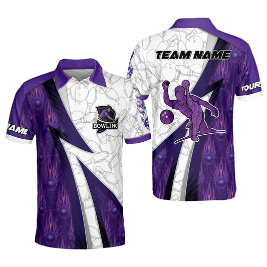 Custom Flame Bowling Polo Team Shirts BO0101