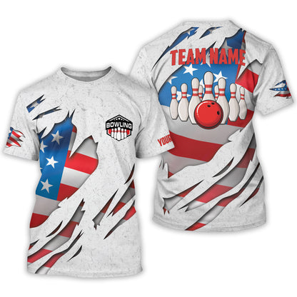 Custom Patriotic Bowling Jersey For Team BO0134