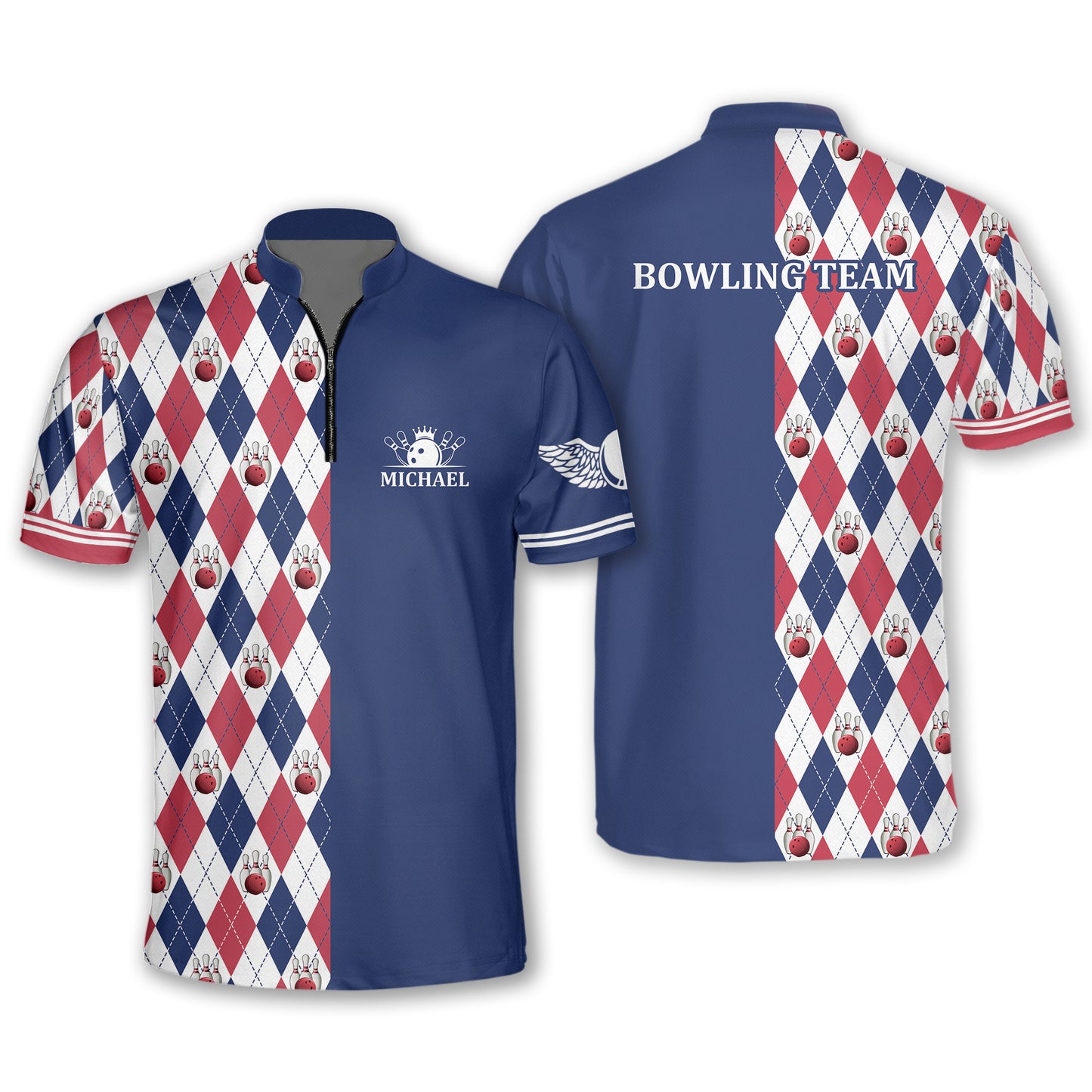 Custom Patriotic Bowling Jersey For Team BO0137