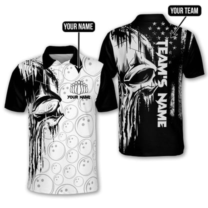 Custom Skull Bowling Jersey For Team BO0158