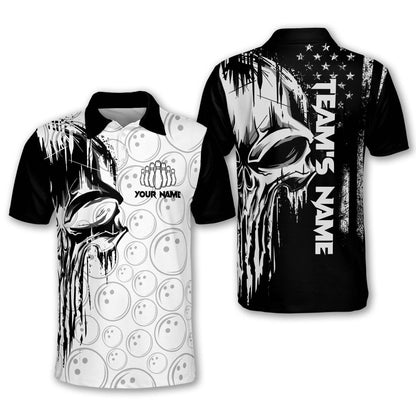 Custom Skull Bowling Jersey For Team BO0158