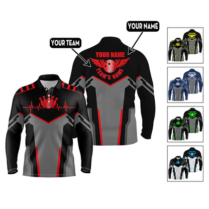 Custom Bowling Polo Long Shirts For Team BO0226