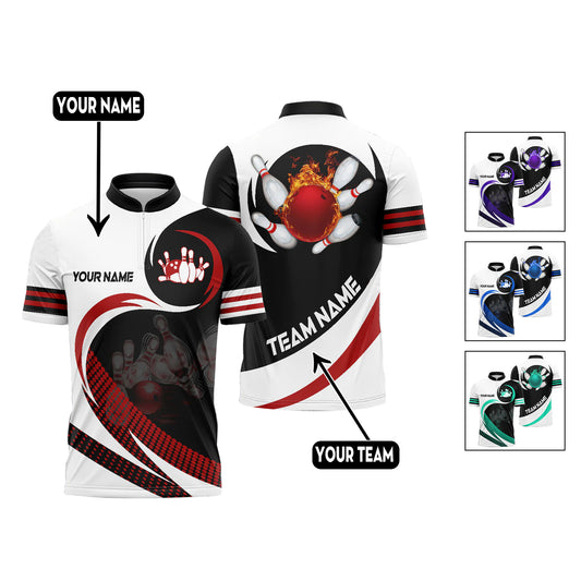 Custom Flame Bowling Jersey For Team BO0236