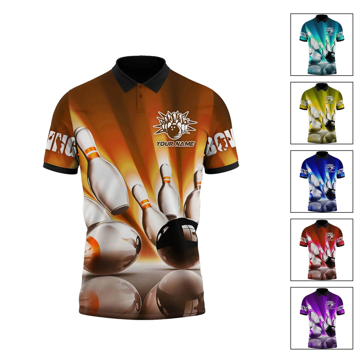 Custom Bowling Polo Shirts Unisex BO0277