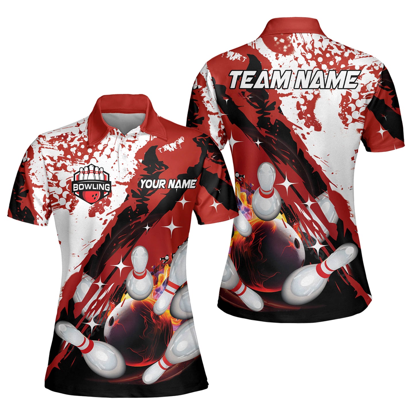 Custom Bowling Polo Shirts For Team BO0341