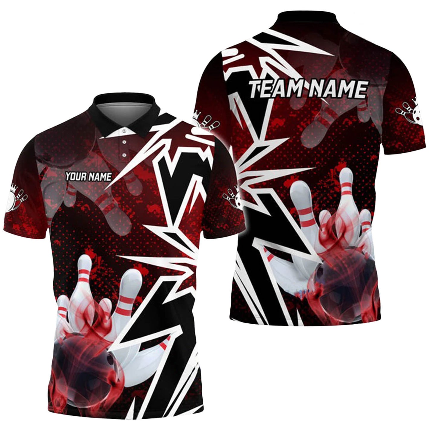 Custom Bowling Polo Shirts For Team BO0357