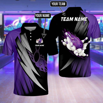 Custom Bowling Polo Shirts For Team BO0376