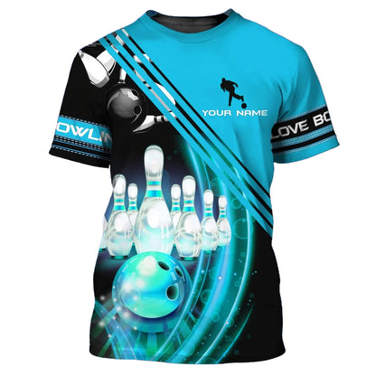 Custom 3D Flame Bowling TShirts Unisex BOT0001