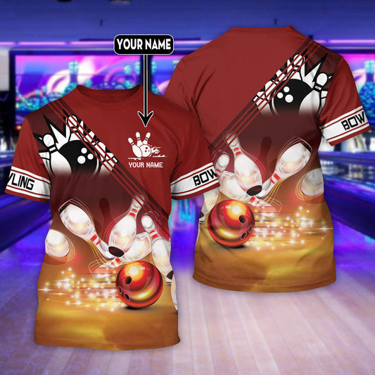 Custom 3D Bowling Tshirts For Men Women BOT0031