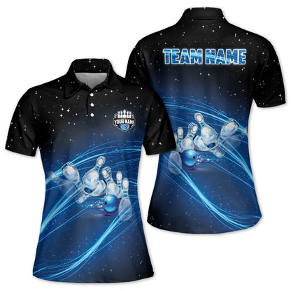 Custom Women Bowling Shirt, Custom Women's Bowling Polo Shirts, Custom Bowling Team Shirts For Women BW0157