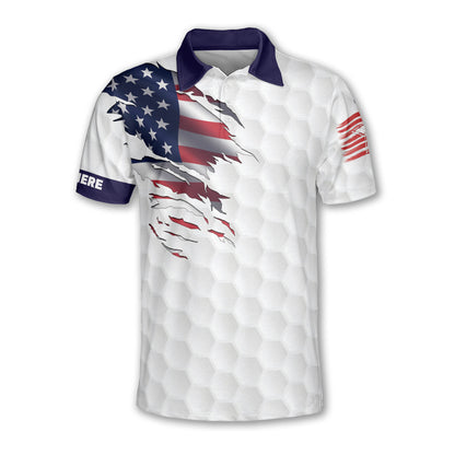 Custom American Flag Bowling Polo Shirt For Men, Custom Patriotic Bowling Shirt BZ0148