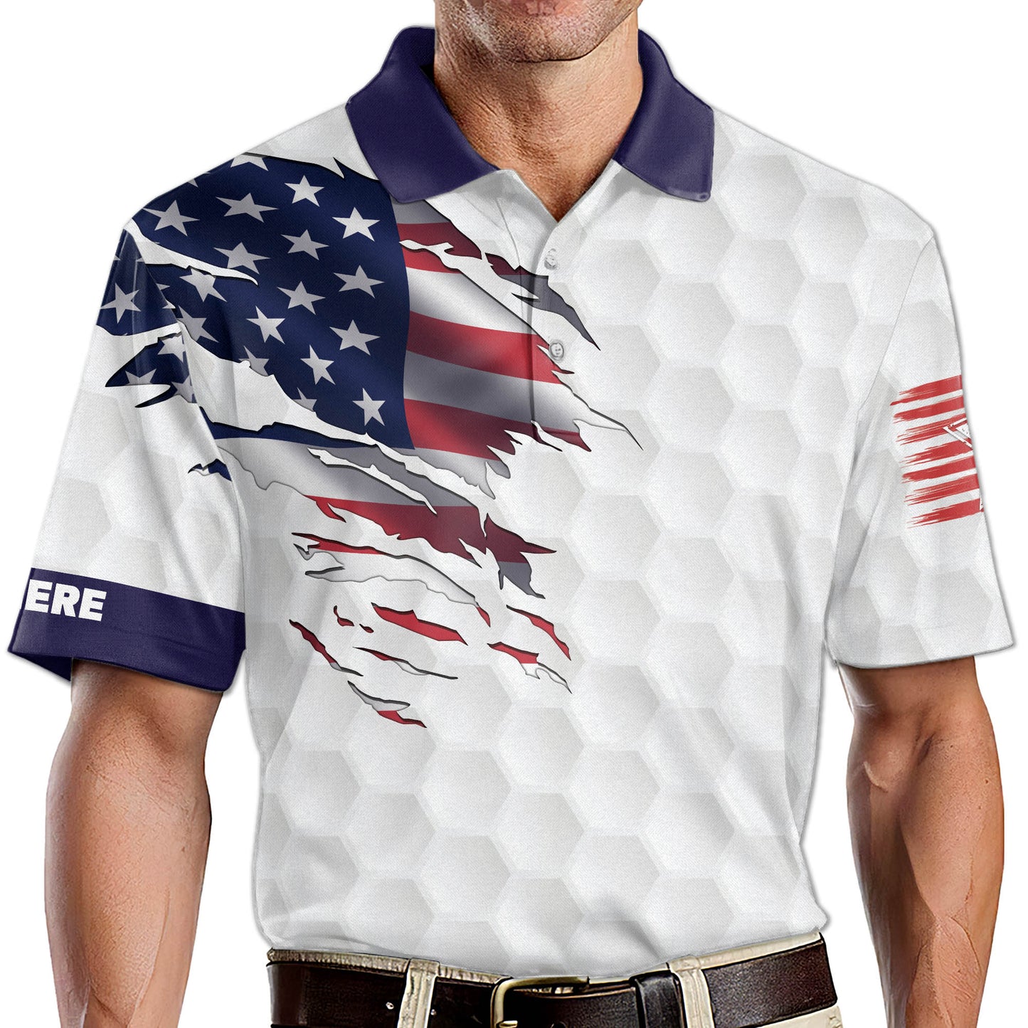 Custom American Flag Bowling Polo Shirt For Men, Custom Patriotic Bowling Shirt BZ0148