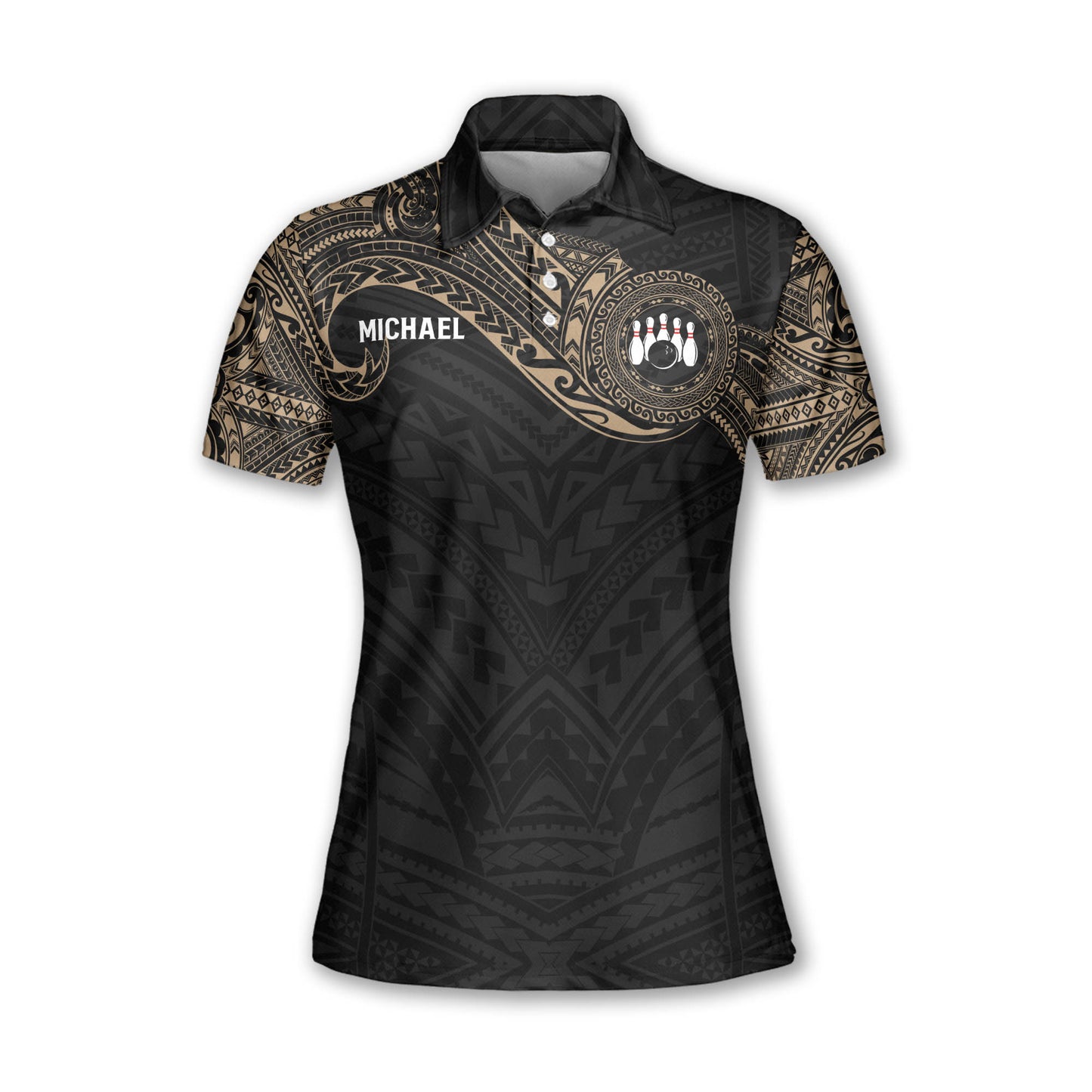 Custom Bowling Shirts For Women, Custom Womens Bowling Team Shirts, Custom Tribal Ladies Bowling Polo Shirts BW0155