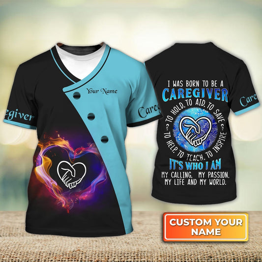 Custom Caregiver Nurse Shirts Home Care Caregiver Uniform Galaxy Heart Gift For Nurse Caregiver TO1208