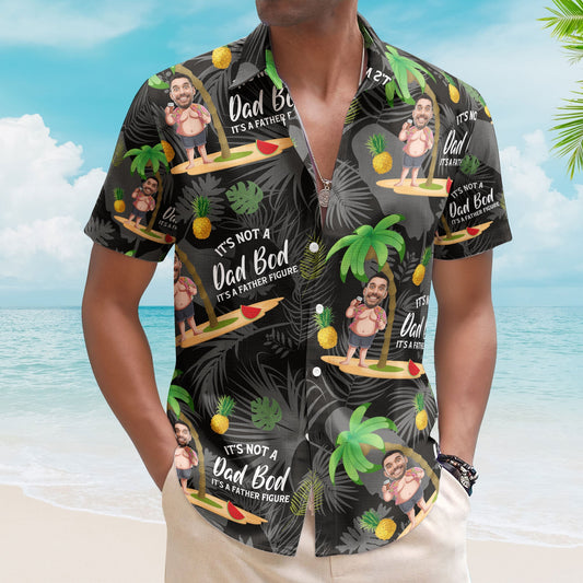 It's Not A Dad Bod It's A Father Figure - Personalized Photo Hawaiian Shirt HA0040