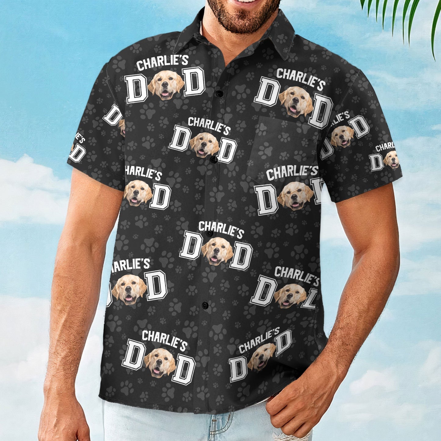 Best Dog Dad - Personalized Photo Hawaiian Shirt HA0018