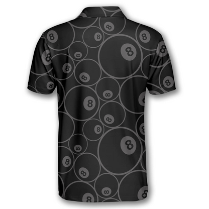 Billiards Pool Snooker Heartbeat Pattern Billiard Shirts for Men Billiard Polo Shirt SO0684