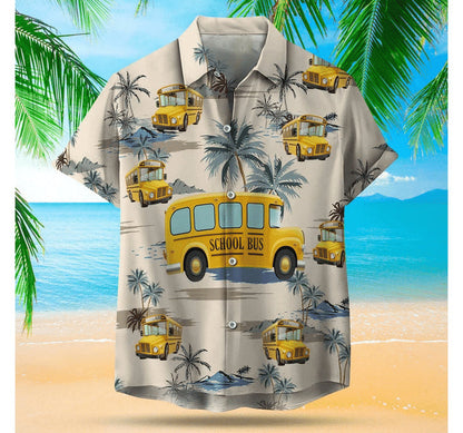 Bus Driver Hawaii shirt, Bus Hawaiian aloha shirt, Gift for Driver Dad, Grandpa HO0517