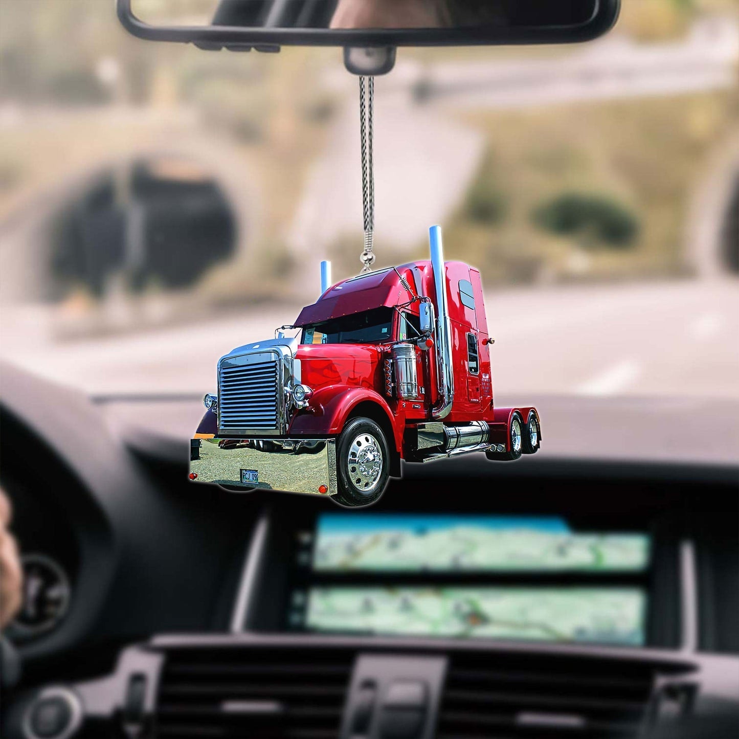 Tendpins Red Truck Car Hanging Ornament Trucker Ornaments OO0628