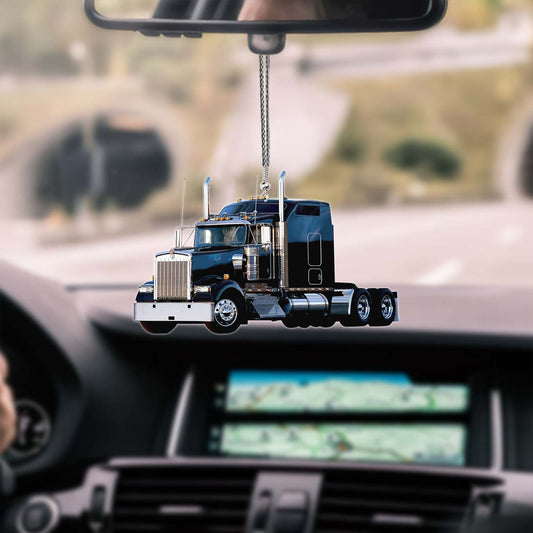 Tendpins Black Truck Car Hanging Ornament Cute Ornament For Auto OO0653