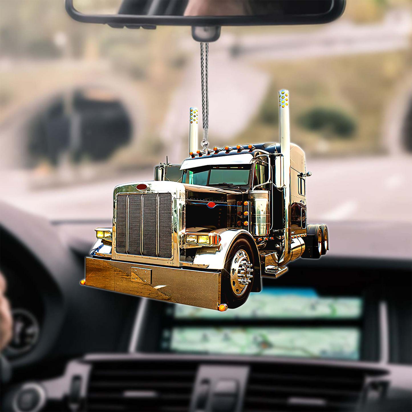 Tendpins Black Truck Car Hanging Ornament Trucker Ornament OO0622