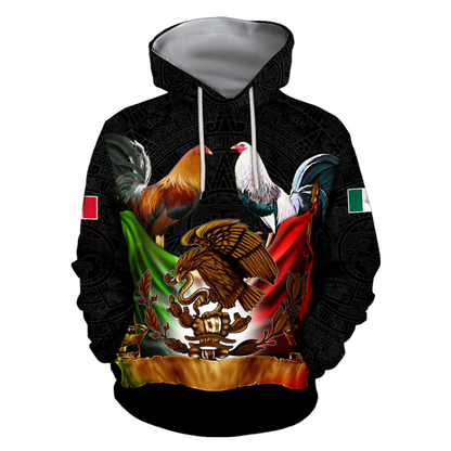 Personalized Rooster Mexico Hoodie, Chicken Mexican Hoodies, Mexico Hoodies, Rooster Lover Gift SO0413