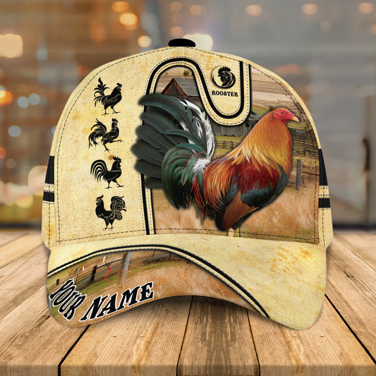 Personalized 3D Full Print The Coolest Love Rooster Cap, Rooster Hats For Chicken Lovers CO0139