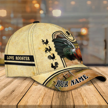 Personalized 3D Full Print The Coolest Love Rooster Cap, Rooster Hats For Chicken Lovers CO0139