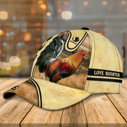 Personalized 3D Full Print The Coolest Love Rooster Cap, Rooster Hats For Chicken Lovers CO0139