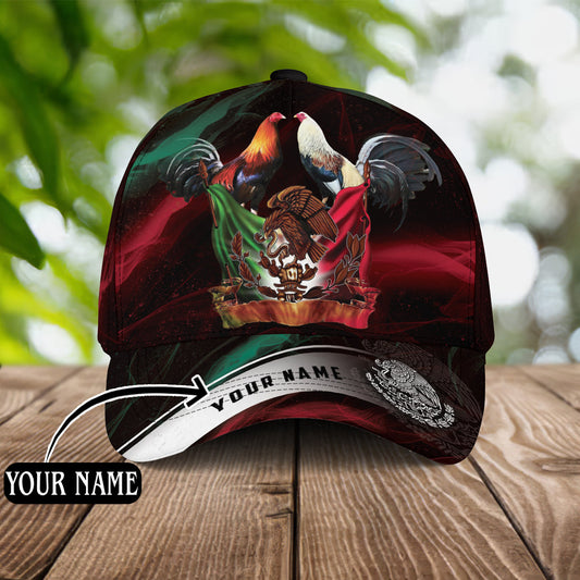 Personalized Mexico Rooster Smoke 3D Classic Cap Hat, Mexico Rooster Hat Cap For Chicken Lover, Rooster Gift CO0143