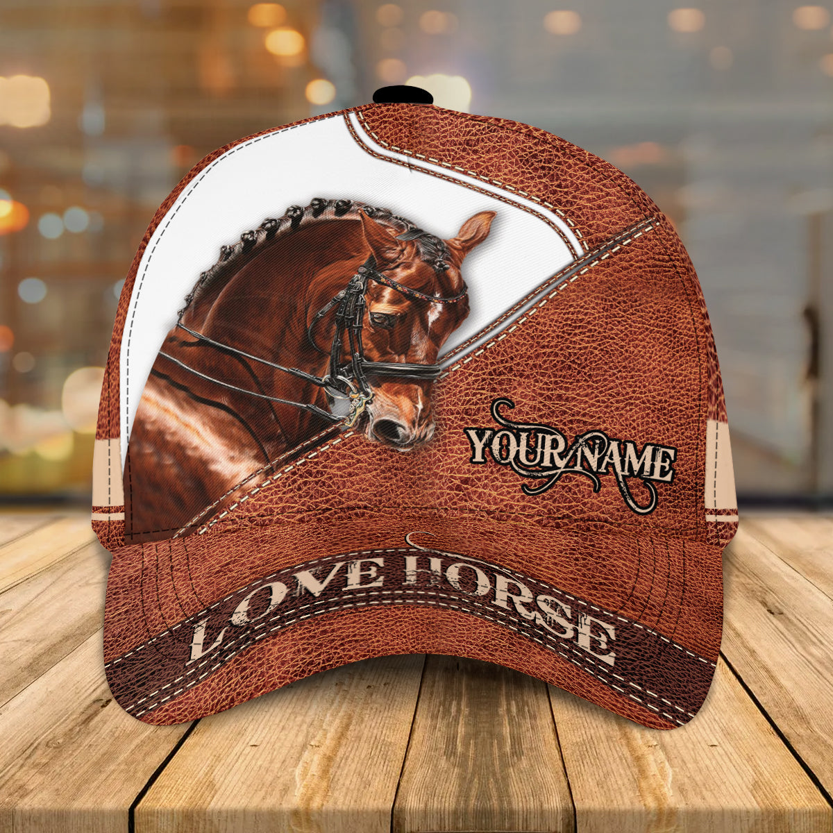 Tendpins Premium Unique 3D Full Print Baseball Horse Cap, Custom Name Classic 3D Hat Cap For Horse Lovers CO0401