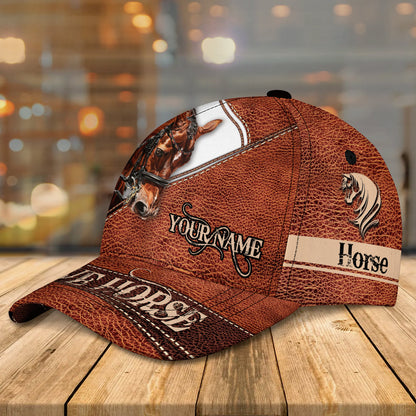 Tendpins Premium Unique 3D Full Print Baseball Horse Cap, Custom Name Classic 3D Hat Cap For Horse Lovers CO0401