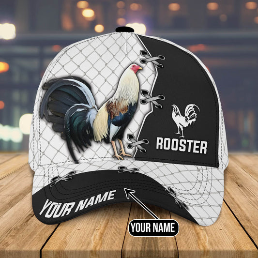 Personalized 3D Full Printed Cap Hat For Rooster Lover, Premium Rooster 3D Cap Hat Multicolor, Cap With Chicken CO0477