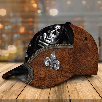 3D All Over Print The Death Classic Cap Hat Skull Baseball Cap Hat With Leather Pattern CO0663