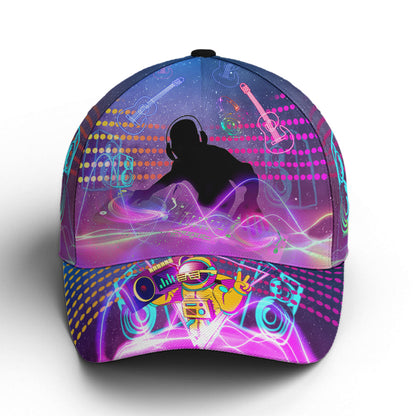 DJ Rhythm Neon Artwork Baseball Cap Tendpins CO0853