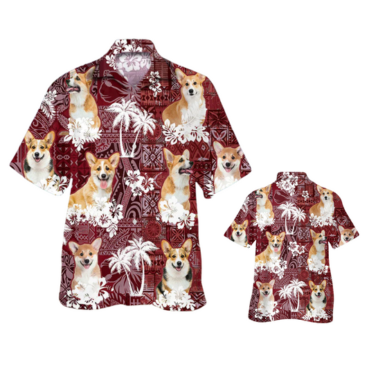 Corgi Hawaiian Shirt, Hawaiian Shirt For Dog Mom MI0313