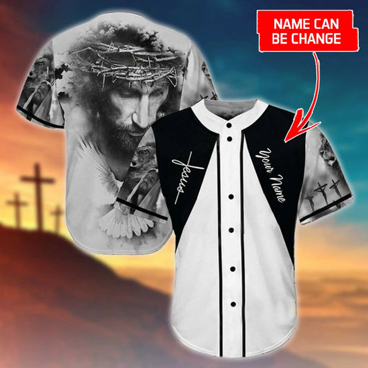 Cross, God, Dove Baseball Jersey - Jesus Custom Printed Baseball Jersey Shirt For Men Women SO0218