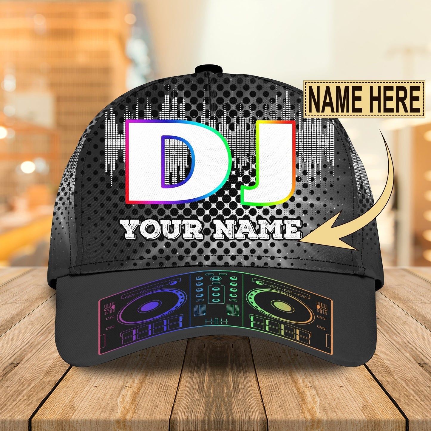 3D Classic Cap Dj Personalized Name Cap Tendpins CA2473