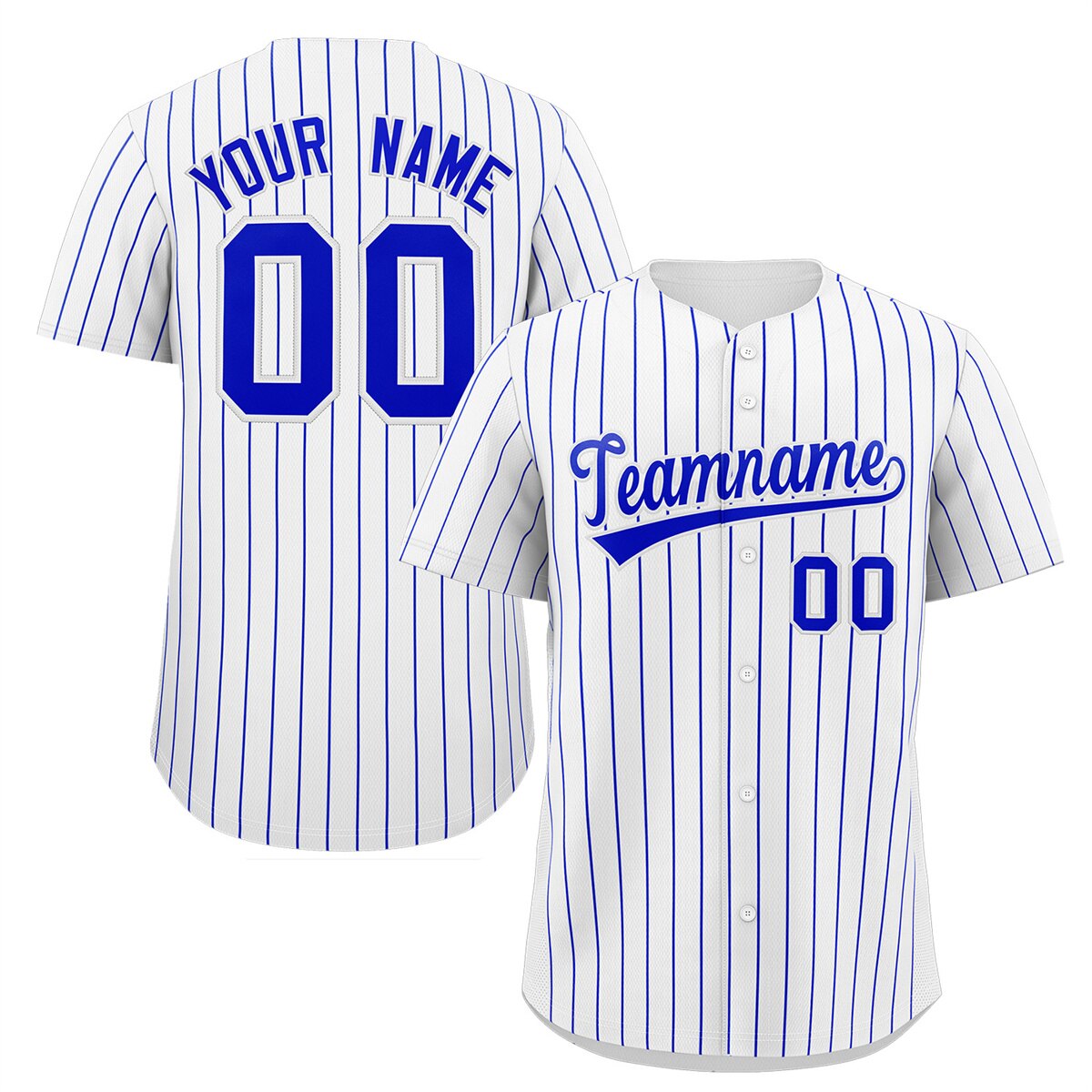 Custom Pinstripe Baseball Jersey Button Down Shirt Printed or Personalized Name Number for Men Women SO0239